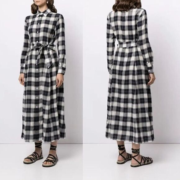 NWT New $398 Polo Ralph Lauren Plaid Check Belted size 2 - Picture 1 of 4